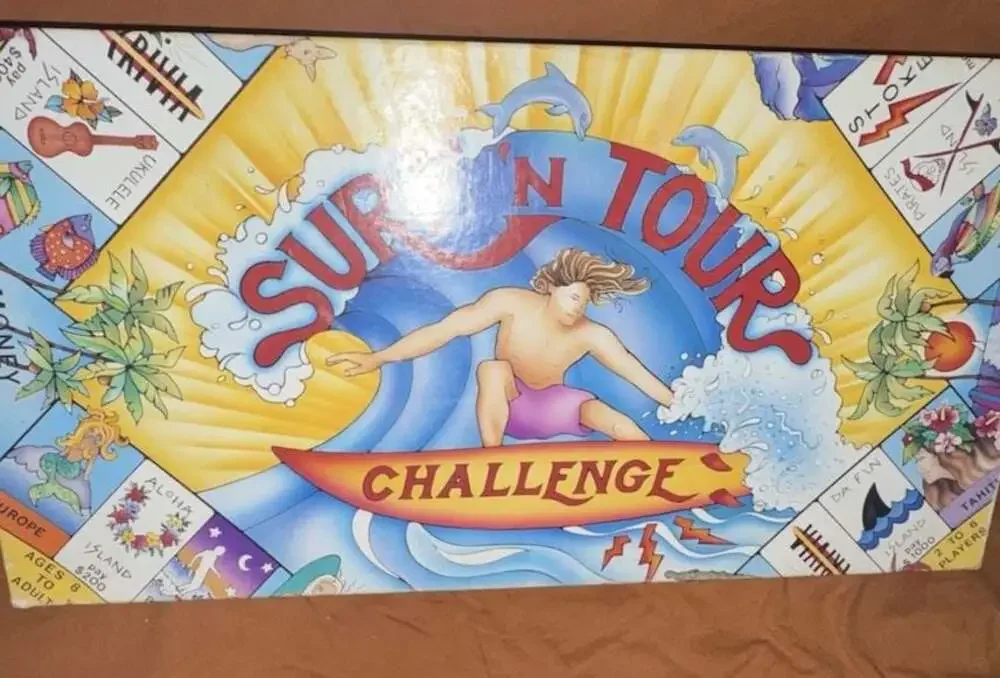 Vintage 1996 Surf N Tour Challenge Board Game